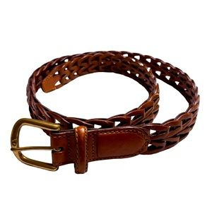 Brighton Vintage Link Leather belt solid brass buckle Excellent condition sz 36